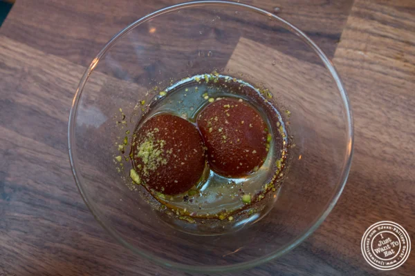 Gulab jamun at Imli Urban Indian Food on the Upper East Side, NYC