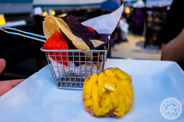 Tuna mango tartare at La Olas in Hoboken, NJ
