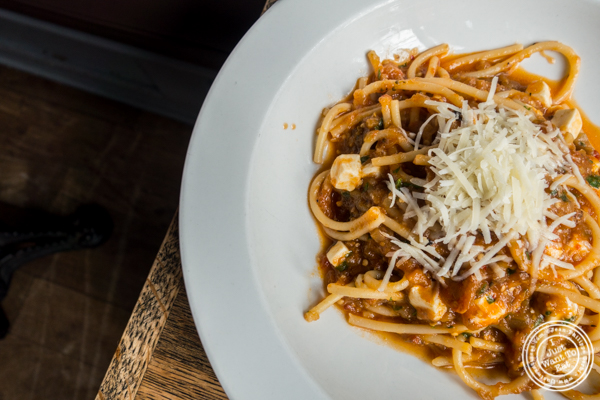 Eggplant bolognese at Anthony David's in Hoboken