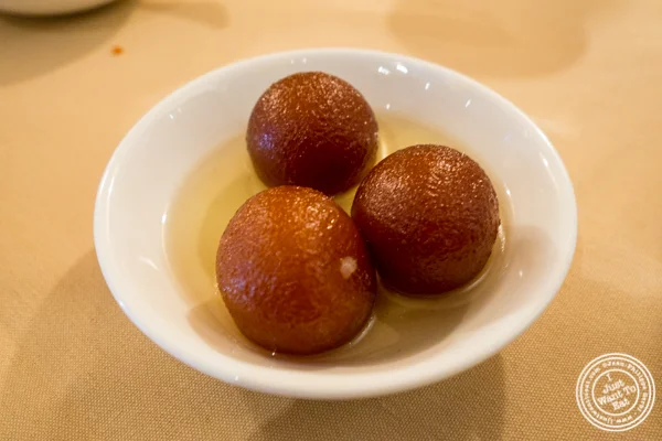 Gulab jamun at Vaibhav in Jersey City