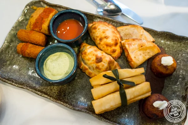 Appetizer sampler at Victor's Cafe in NYC, NY