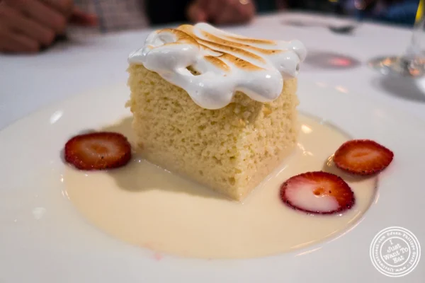 Tres leches at Victor's Cafe in NYC, NY