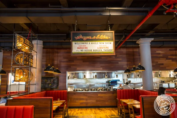Dining room at Burger and Lobster in NYC, NY