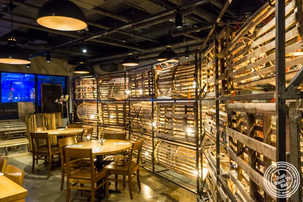Downstairs dining room at Burger and Lobster in NYC, NY