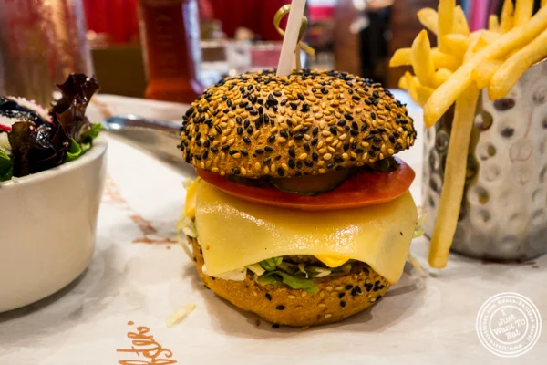 London burger at Burger and Lobster in NYC, NY