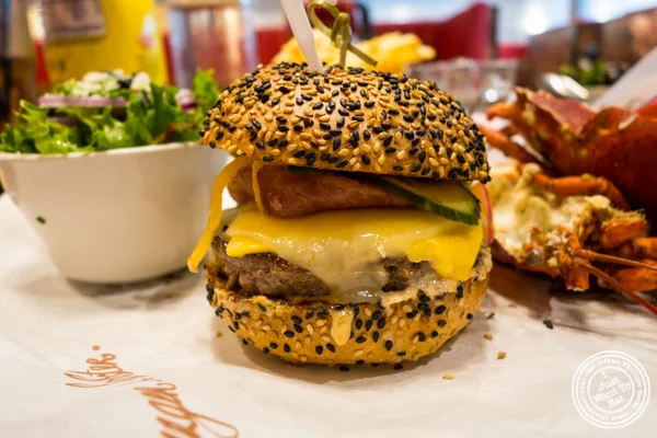Burger at Burger and Lobster in NYC, NY