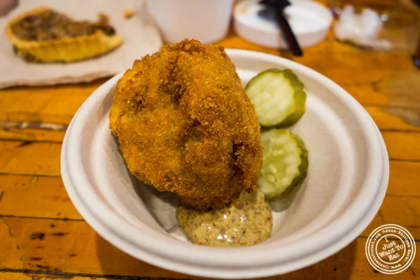 Boudin ball at The Gumbo Bros in Brooklyn