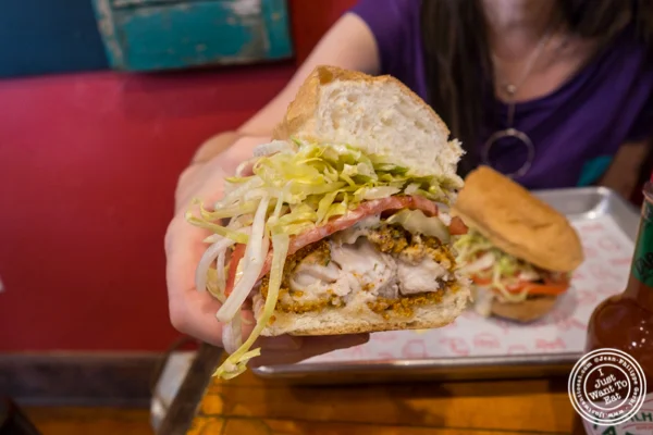 Catfish Po'Boy at The Gumbo Bros in Brooklyn