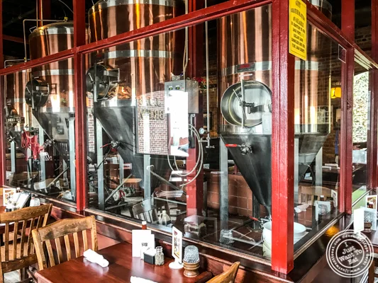 Fermenters at JJ Bitting Brewery Co in Woodbridge, NJ