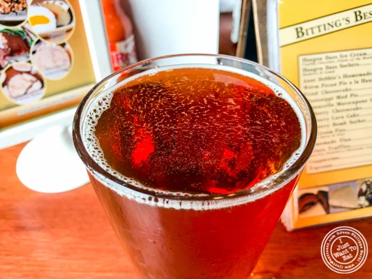 Aldahat amber beer at JJ Bitting Brewery Co in Woodbridge, NJ