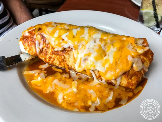 Vegetarian burrito at JJ Bitting Brewery Co in Woodbridge, NJ