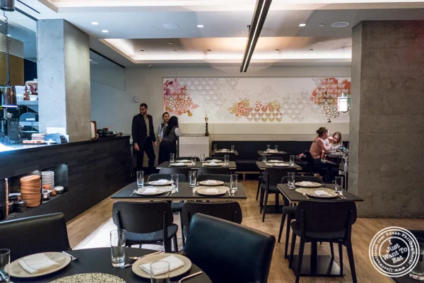 Dining room at Ortzi at the Luma Hotel in NYC