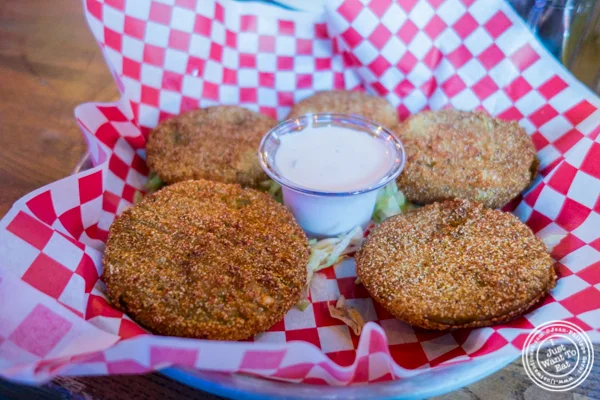Fried green tomato at Brother Jimmy's BBQ in NYC