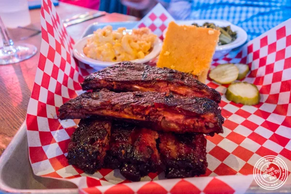 Northern style ribs at Brother Jimmy's BBQ in NYC