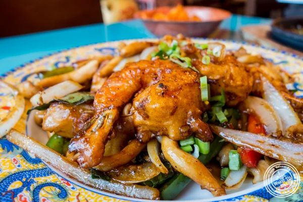 Buttered black pepper shrimp at The Chinese Club in Williamsburg, Brooklyn