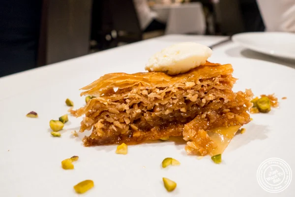 Baklava at Estiatorio Milos in Midtown Manhattan