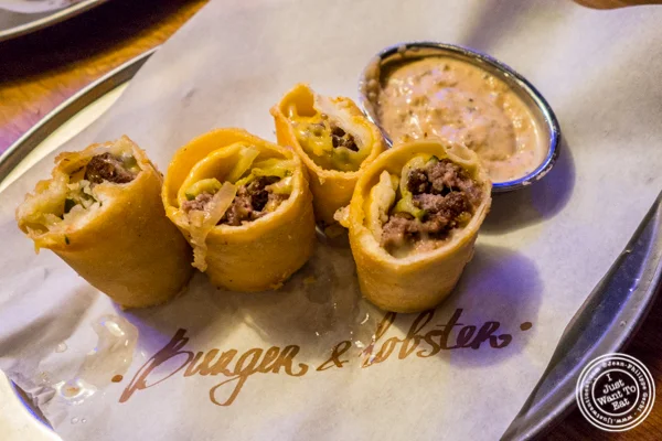 Burger bites at Burger and Lobster in Times Square