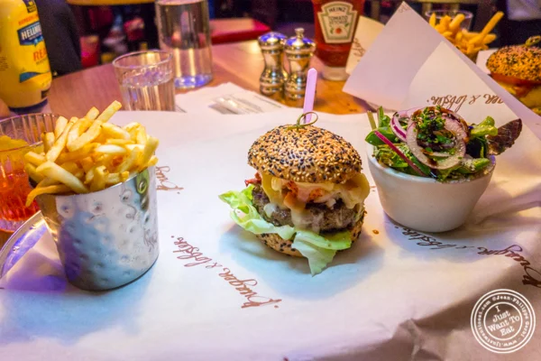The Beast Burger at Burger and Lobster in Times Square