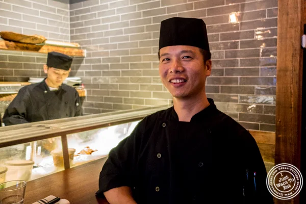 Chef Nick Wang at Amami in Greenpoint, Brooklyn 