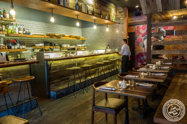 Dining room at Amami in Greenpoint, Brooklyn 