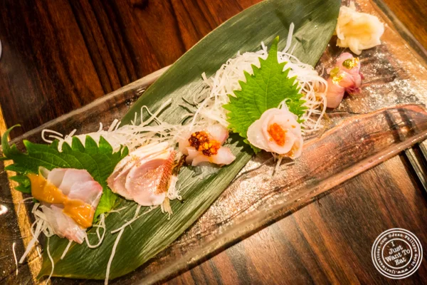 Sashimi sampler at Amami in Greenpoint, Brooklyn 