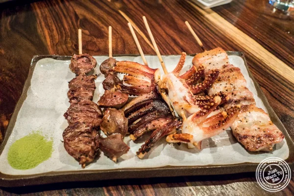 Non-vegetarian yakitori at Amami in Greenpoint, Brooklyn 