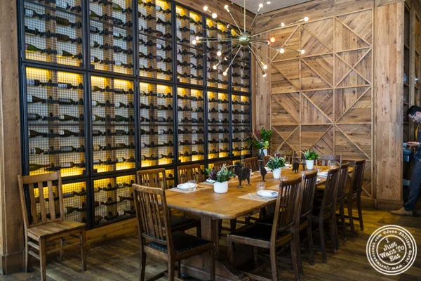 Dining room at L'Amico in Chelsea, NYC, NY