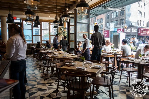 Dining room at L'Amico in Chelsea, NYC, NY