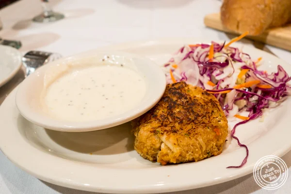 Crab cake at Statler Grill in NYC, NY