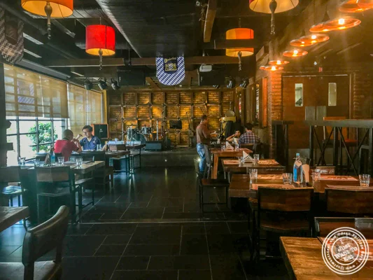 Dining room at Soi 7 Pub & Brewery at The Cyber Hub in Gurgaon, India