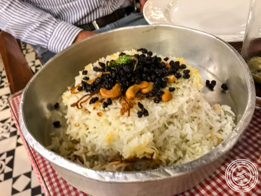 Vegetable berry pulao at Soda Bottle Opener Wala in Noida, India