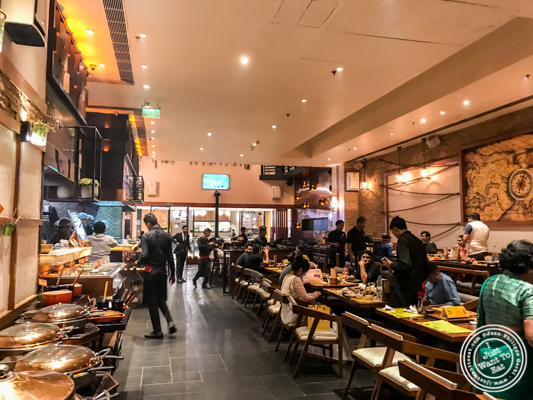 Dining room at Pirates of Grill at The Mall of India, Noida