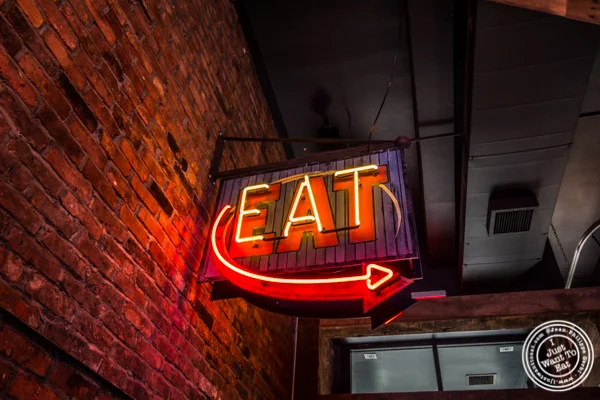 Sign at Printers Alley in NYC, NY