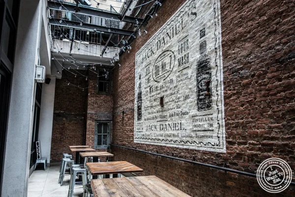 Outdoor area at Printers Alley in NYC, NY
