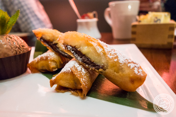 Banana spring rolls at Koi Bryant Park 