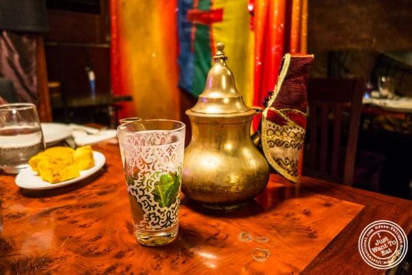 Moroccan mint tea at Tagine in NYC, NY