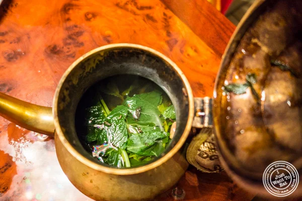 Moroccan mint tea at Tagine in NYC, NY