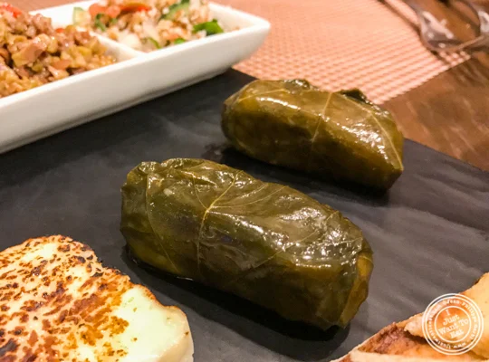 Grape leaves at Bistro 72 in Riverhead, Long Island