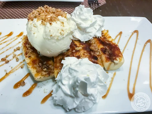 Banana brûlée at Bistro 72 in Riverhead, Long Island