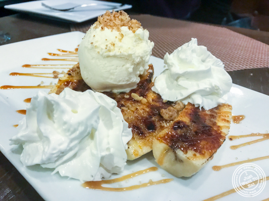 Banana brûlée at Bistro 72 in Riverhead, Long Island