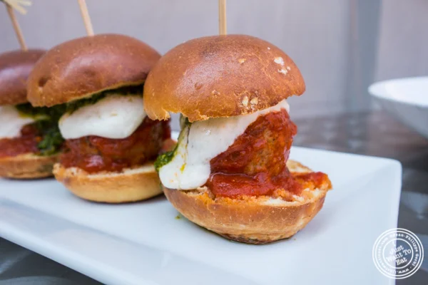 Meatballs sliders at Otto Strada in Hoboken, NJ