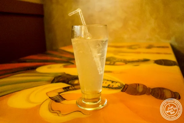 Fresh lime soda at Vatan in Murray Hill, NYC