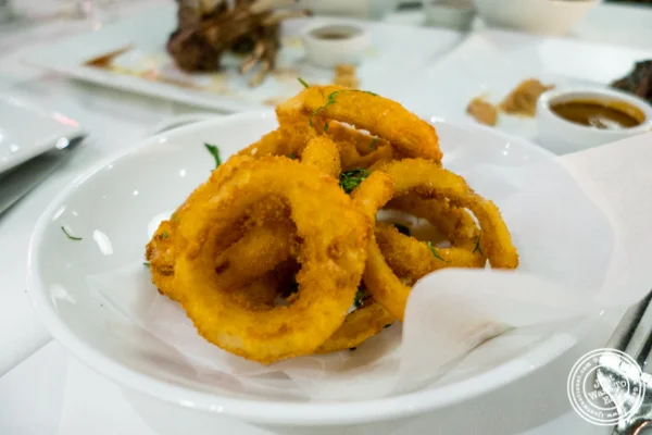 Onion rings at Davio's Italian Steakhouse in NYC, NY