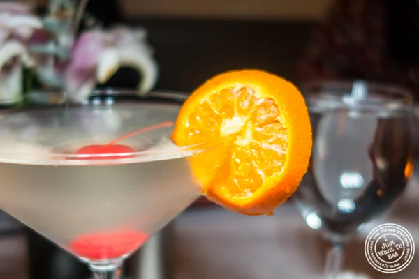 French 75 cocktail at Paname, French restaurant, in NYC, NY