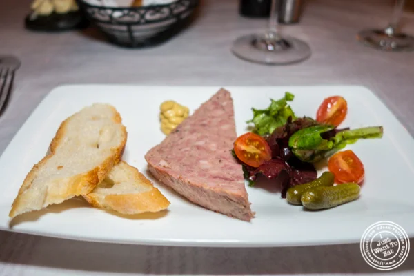 Pate maison aux cornichons at Paname, French restaurant, in NYC, NY
