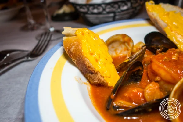 Rouille for bouillabaisse at Paname, French restaurant, in NYC, NY