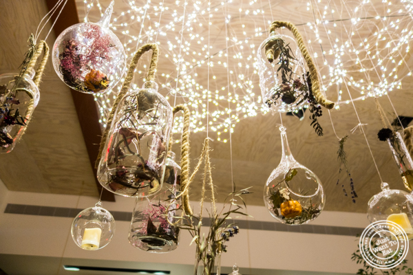Chandelier at Hao Noodle and Tea by Madam Zhu's Kitchen in NYC, NY