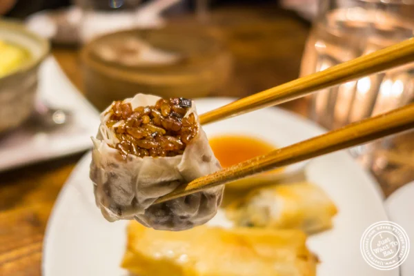 Sticky rice bacon siu mai at Hao Noodle and Tea by Madam Zhu's Kitchen in NYC, NY