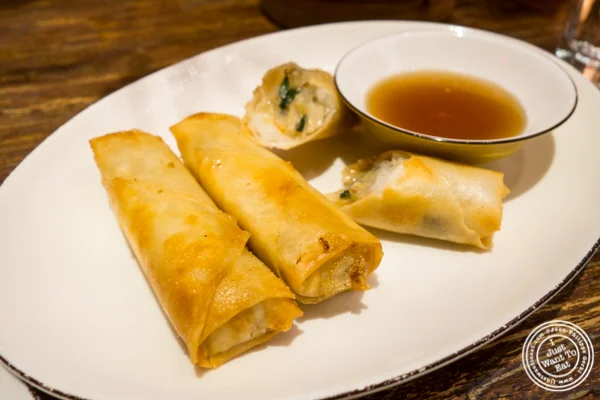 Vegetable Spring rolls at Hao Noodle and Tea by Madam Zhu's Kitchen in NYC, NY