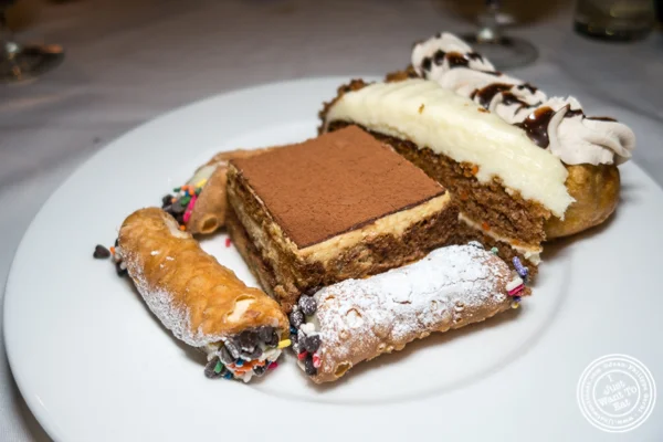 Dessert sampler at Lincoln Square Steakhouse on the Upper West Side, NYC